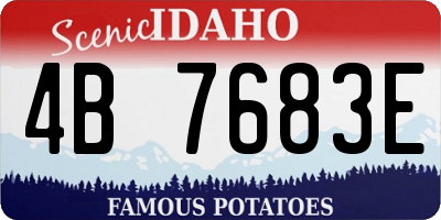 ID license plate 4B7683E