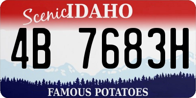 ID license plate 4B7683H