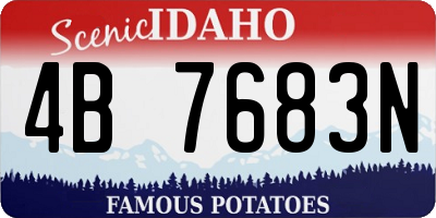 ID license plate 4B7683N
