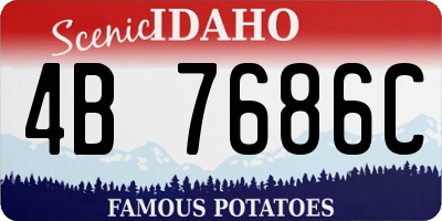 ID license plate 4B7686C