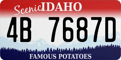 ID license plate 4B7687D