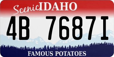ID license plate 4B7687I