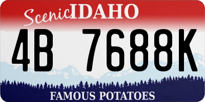 ID license plate 4B7688K