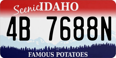 ID license plate 4B7688N