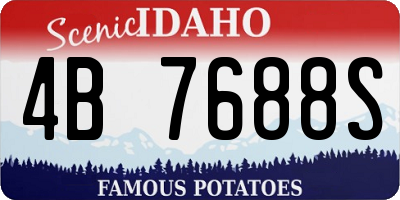 ID license plate 4B7688S