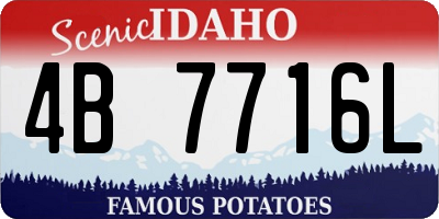 ID license plate 4B7716L