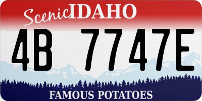 ID license plate 4B7747E