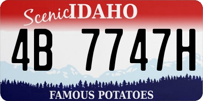 ID license plate 4B7747H