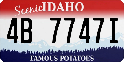 ID license plate 4B7747I