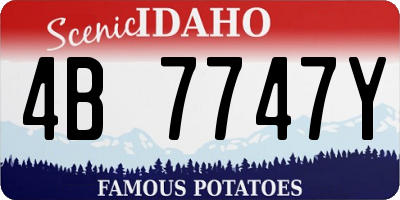 ID license plate 4B7747Y