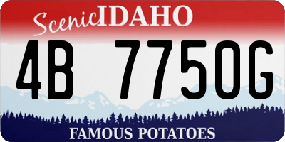 ID license plate 4B7750G