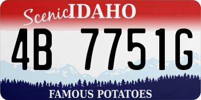 ID license plate 4B7751G