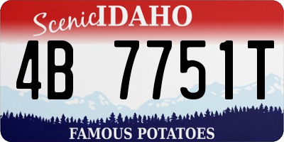 ID license plate 4B7751T