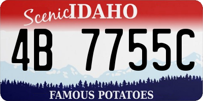 ID license plate 4B7755C