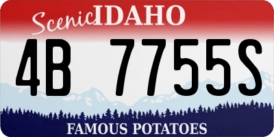 ID license plate 4B7755S