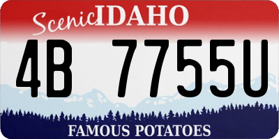 ID license plate 4B7755U