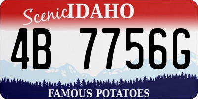 ID license plate 4B7756G