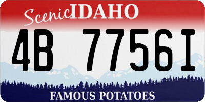 ID license plate 4B7756I