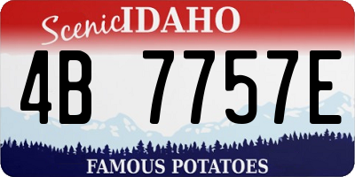 ID license plate 4B7757E