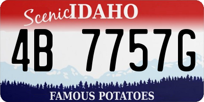 ID license plate 4B7757G