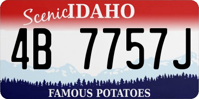 ID license plate 4B7757J
