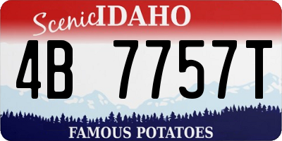 ID license plate 4B7757T