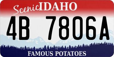 ID license plate 4B7806A