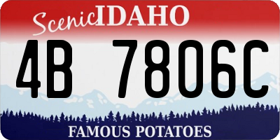 ID license plate 4B7806C