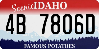 ID license plate 4B7806D