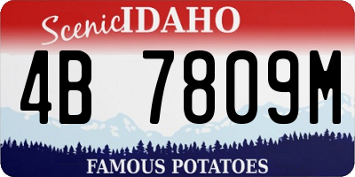 ID license plate 4B7809M