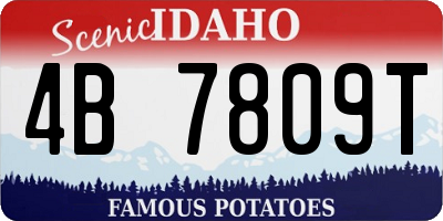 ID license plate 4B7809T