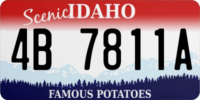 ID license plate 4B7811A