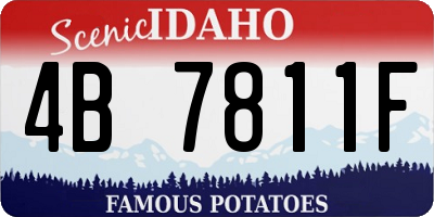 ID license plate 4B7811F