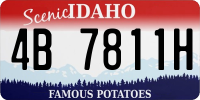 ID license plate 4B7811H