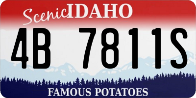 ID license plate 4B7811S