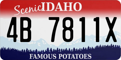 ID license plate 4B7811X