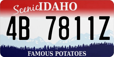 ID license plate 4B7811Z