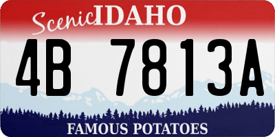 ID license plate 4B7813A