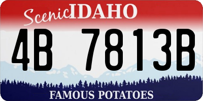 ID license plate 4B7813B