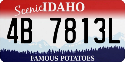 ID license plate 4B7813L