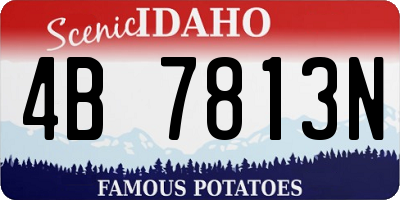 ID license plate 4B7813N