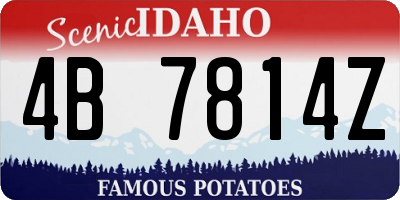 ID license plate 4B7814Z
