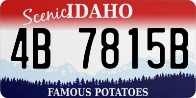 ID license plate 4B7815B