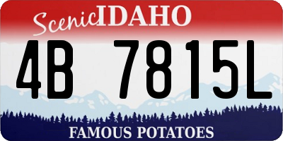 ID license plate 4B7815L