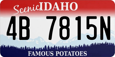 ID license plate 4B7815N
