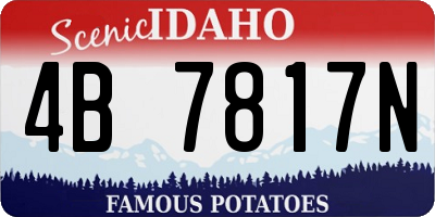 ID license plate 4B7817N