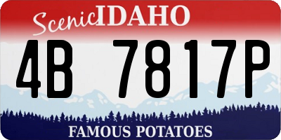ID license plate 4B7817P