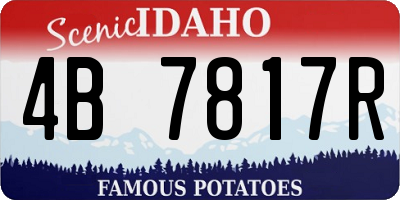 ID license plate 4B7817R