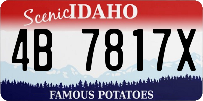 ID license plate 4B7817X