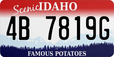 ID license plate 4B7819G